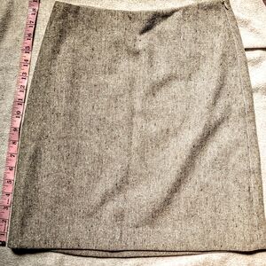 Theory NWT Easy Waist Taupe Multi Speckle Wool Mini Skirt Zip Lined 00 XXS